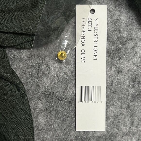 Zac & Rachel Tunic Blouse Women’s Large Top Green Roll Tab Lightweight NWT - Picture 12 of 15